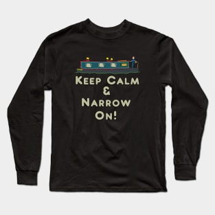 Keep Calm Narrowboat Long Sleeve T-Shirt